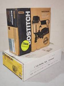lot 204 image: Bostich Pneumatic Industrial Coil Roofing Nailer with Box or Nails