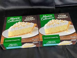 Marie Callender's Coconut Cream Pie Frozen Dessert 2-Pack, 30.3 oz Each, Best by Nov 2025