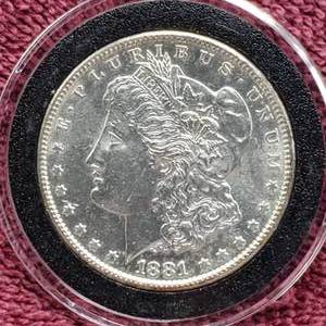 lot 17 image: 1881-S Morgan Silver Dollar in Airtite, High Grade
