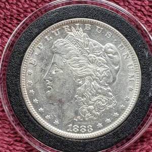 lot 21 image: 1883 Morgan Silver Dollar in Airtite, Higher Grade
