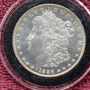 lot 31 image: 1886 Morgan Silver Dollar in Airtite, High Grade