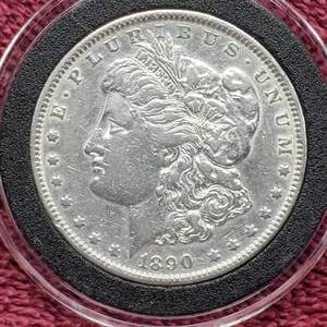 lot 35 image: 1890 Morgan Silver Dollar in Airtite, High Grade
