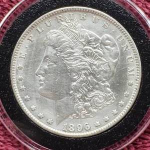 lot 39 image: 1896 Morgan Silver Dollar in Airtite, High Grade