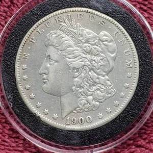 lot 47 image: 1900-O Morgan Silver Dollar in Airtite, Higher Grade