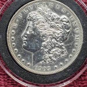 lot 52 image: 1903 Morgan Silver Dollare in Airtite, High Grade