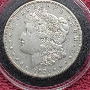 lot 67 image: 1921-S Morgan Silver Dollar in Airtite, Higher Grade