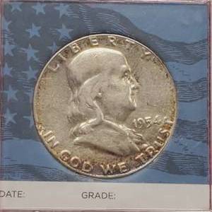 lot 118 image: 1954 Franklin Half Dollar--90% Silver
