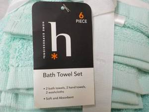 lot 11 image: Home Expressions 6 pc Bath Towel Se...