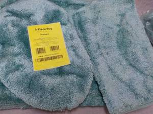 lot 60 image: 3 pc Sea form Bath Rug Set...