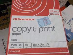 Office Depot 1500 Sheets White 11 x...