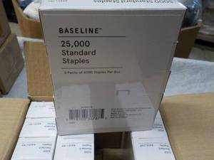 lot 182 image: Box of .25 Standard Staples 25000 ...