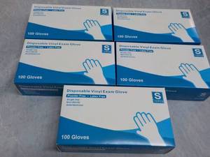 lot 194 image: 500 Disposable Vinyl Exam Gloves si...