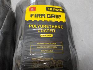 lot 217 image: 24 pair Size Large Firm Grip Polyur...
