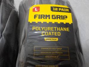 lot 220 image: 24 pair Size Large Firm Grip Polyur...