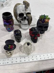 lot 0982 image: Decorative Skull Collection (7 items)