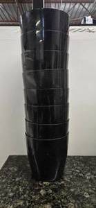 lot 18 image: Lot of 7  3-Quart Plastic Round Ice Buckets (Black color with lids) from a Shutdown Hotel