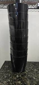 lot 20 image: Lot of 7  3-Quart Plastic Round Ice Buckets (Black color with lids) from a Shutdown Hotel