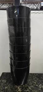 lot 22 image: Lot of 7  3-Quart Plastic Round Ice Buckets (Black color without lids) from a Shutdown Hotel