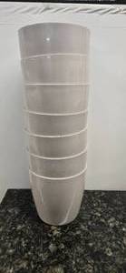 lot 23 image: Lot of 7  3-Quart Plastic Round Ice Buckets (Gray color with lids) from a Shutdown Hotel