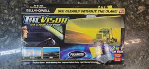 lot 128 image: Bell  Howell Tac Visor  Sun Protection Driving Visor (Day and Night Car Visor) New