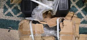 lot 86 image: Lot of a pair of 40LB Tru-Grit Rubber hex Dumbbells ( NEW)