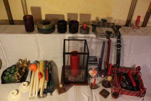 lot 32 image: Large Collection of Candles and Candle Holders, Mixed Styles