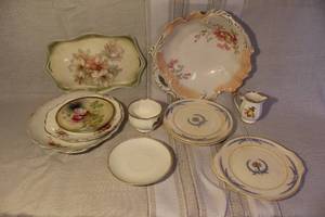 lot 40 image: Vintage Porcelain and Bone China Plates, Cups, and Creamer Collection