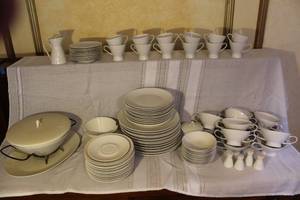 Rosenthal Germany White Porcelain Dinnerware Set, Cups, Plates, Bowls, Creamer & Serving Pieces