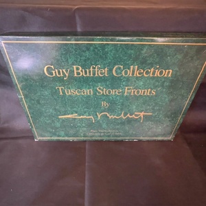 lot 331 image: Guy Buffet Collection Tuscan Store Fronts Placemats Set