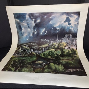 lot 280 image: Collection of 3 Art Prints Including View of Toledo and Scenic Landscapes