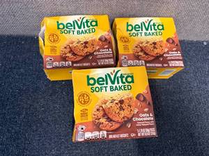 lot 195 image: 3 Boxes Of Belvita Soft Baked Cookies