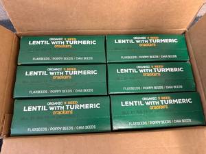 lot 214 image: 6 Boxes Of Lentil With Tumeric Crackers