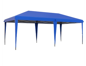 lot 89 image: Outsunny 10x20 Pop Up Canopy, Outdoor Party Tent, Easy Setup, Ideal for Family & Friends, Blue (Slightly Used )