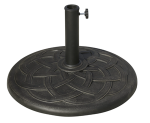lot 222 image: Outsunny 22 42 lbs Round Resin Umbrella Base Stand Market Parasol Holder with Beautiful Decorative Pattern & Easy Setup, for 1.5, 1.89 Pole, for Lawn, Deck, Backyard, Garden, Bronze