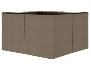 lot 225 image: Outsunny 9.84 x 11.8 Gazebo Sidewall Set with HooksC-Rings, Brown (Cover Only)