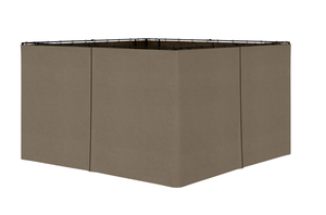 lot 231 image: Outsunny 9.84 x 11.8 Gazebo Sidewall Set with HooksC-Rings, Brown (Cover Only)