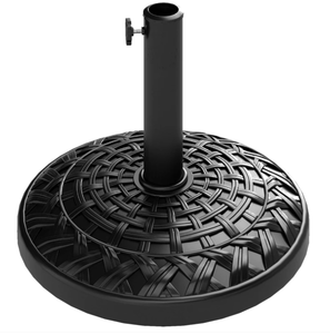 lot 407 image: Outsunny 19 Patio Umbrella Base, 26 lbs Concrete Heavy Duty Umbrella Stand, Round Patio Umbrella Holder for 1.51.9 Umbrella Poles for Outdoor, Lawn, Poolside, Black
