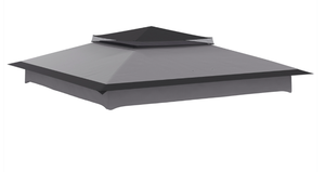 lot 412 image: Outsunny 11 x 11 Replacement Canopy Top for Pop Up Canopy Tent, 2-Tier Canopy Cover, 30 UV Protection, Gray (Cover Only)