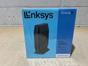 lot 203 image: Linksys AX1800 Wi-Fi 6 Router Home Networking, Dual Band Wireless AX Gigabit WiFi Router, Speeds up to 1.8 Gbps and coverage 1,500 sq ft, Parental Controls, maximum 20 devices (E7350)