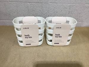 lot 282 image: LOT OF 2 Lalo Bath Toy Bins