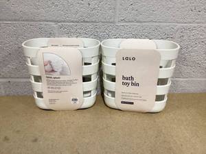 lot 283 image: LOT OF 2 Lalo Bath Toy Bins