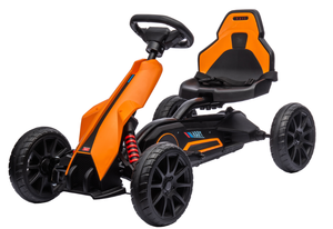 lot 17 image: Aosom 12V Electric Go Kart for Kids w Adjustable Speed, Orange