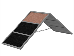 lot 98 image: PawHut Dog Agility Equipment Ramp with Non-slip Surface, A-frame, Agility Equipment Ramp for All Breed Dogs, Gray (USED, Transit Damage)