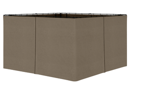 lot 317 image: Outsunny 9.84 x 11.8 Gazebo Sidewall Set with HooksC-Rings, Brown (Cover Only)