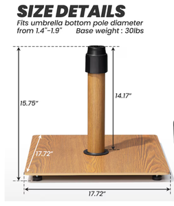 lot 333 image: Crestlive Products 30lbs Steel Teak Patio Umbrella Base