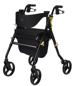 lot 21 image: Medline Empower Rollator with 8in Wheels 300lbs Black 1Ct