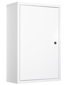 lot 117 image: kleankin Steel Wall Mount Medicine Cabinet 3 Tier Emergency Box for Bathroom Kitchen, Lockable with 2 Keys - White  15.75x7x 23.5