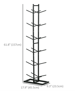 lot 122 image: Soozier 12-Ball Sports Rack, Ball Holder Basketball Rack for Garage, Classroom or Gym, Athletic Gear Organizer