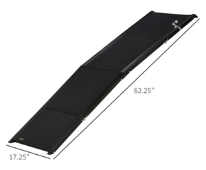 lot 123 image: PawHut Folding Dog Ramp for Cars, Trucks, SUVs, 62 Inch, Holds 88 lbs.