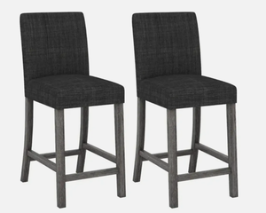 lot 47 image: Costway Counter Height Bar Stools Set of 2 with Back and Footrest